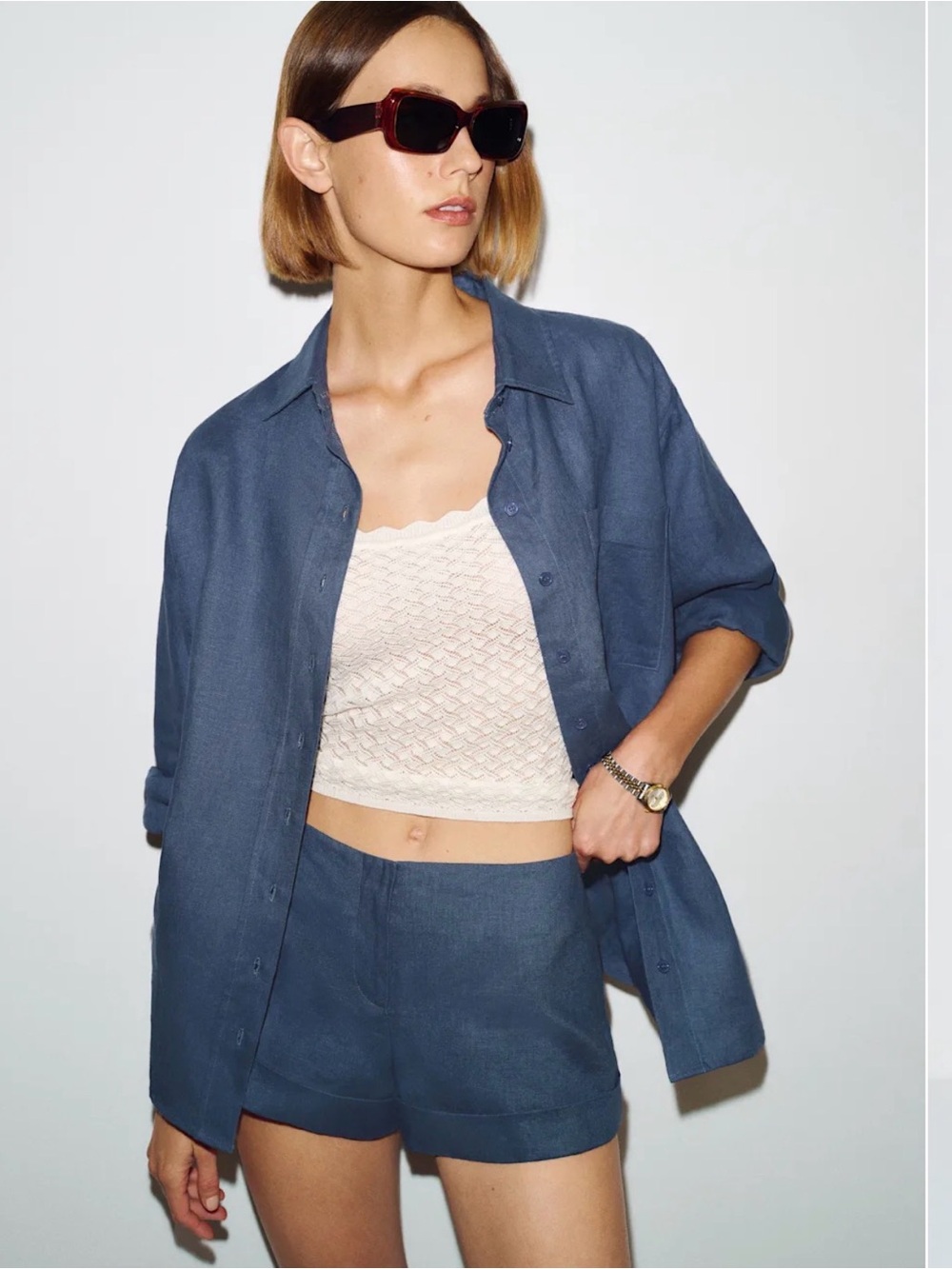 Reformation Eli Oversized Linen Shirt